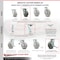 Service Caster 5 Inch SS Thermoplastic Rubber Caster Set with Roller Bearings&Brake/Swivel Lock SCC-SS30S520-TPRRF-TLB-BSL-4 - alternate 4